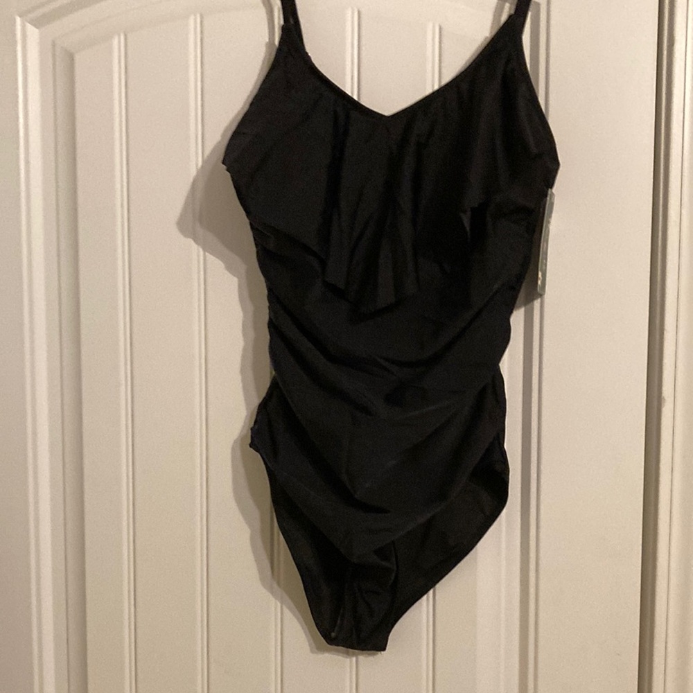 Black Ladies One Piece Swimsuit